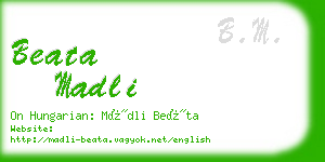 beata madli business card